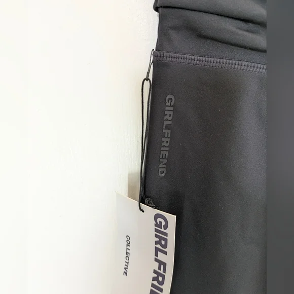 girlfriend collective Black Compressive Pleated Waistband Legging Size Medium - Picture 11 of 14